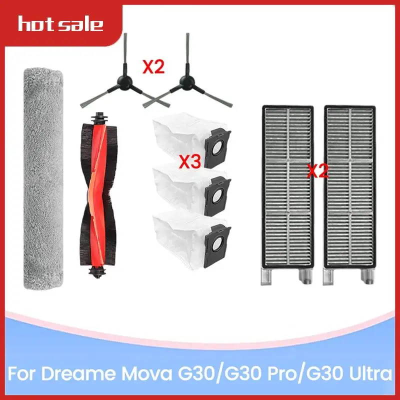 

A23I-для Dreame Mova G30/G30 Pro/G30 Ultra запасные части, вакуумная щетка, фильтр Hepa, мешок для пыли, гусеничная ткань для швабры