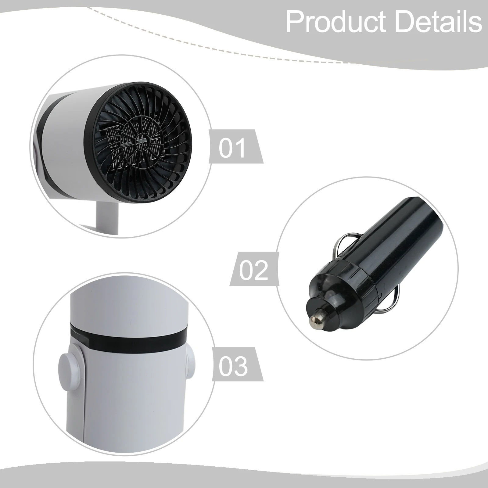 Car Windshield Defroster and Heater Portable 12V 150W Device with Dual Modes and Adjustable Airflow for Driving Comfort