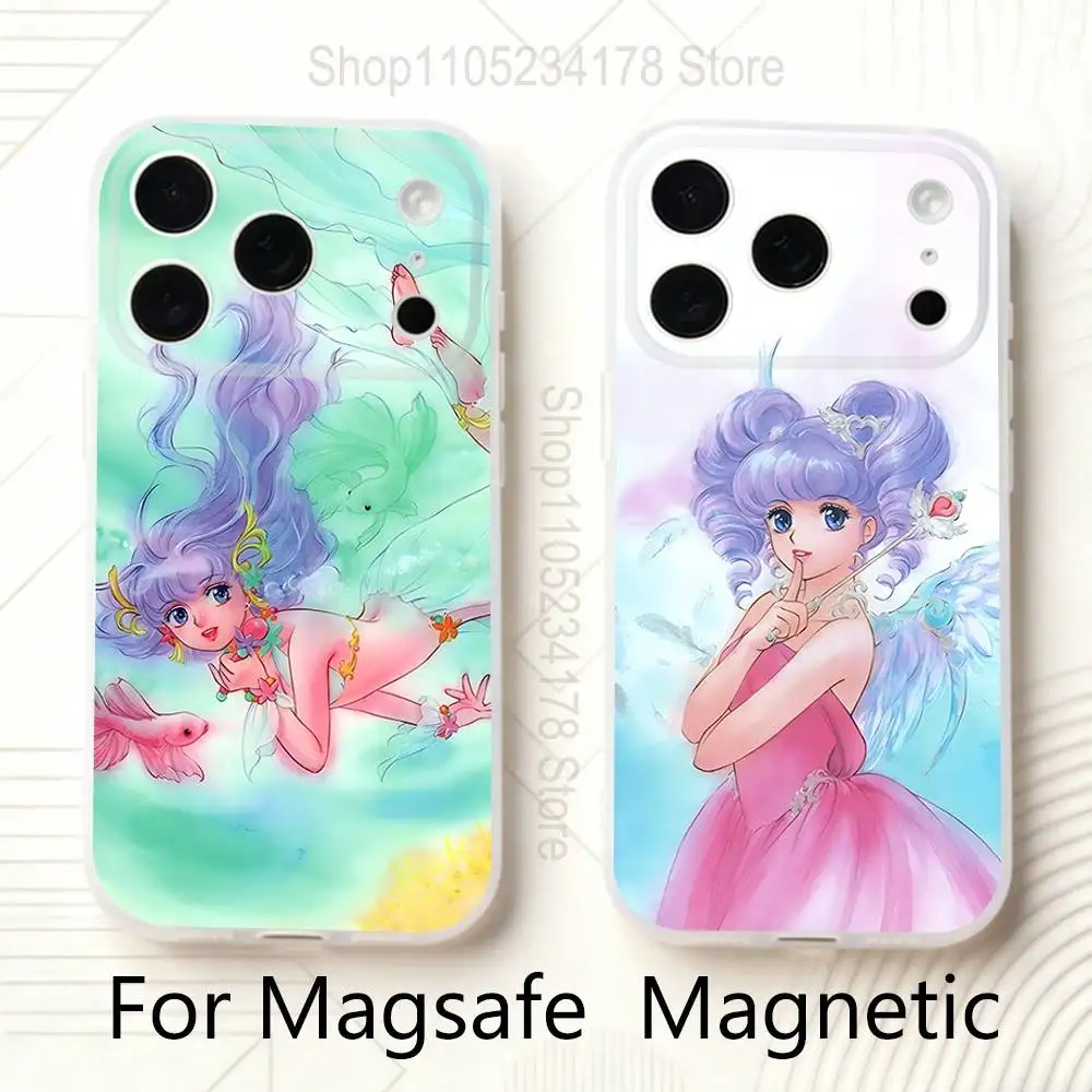 

C-Creamy Mami Magic Anime For iPhone 11,12,13,14,15,17,16,Pro,Plus,E,Max,Air,Mini Clear Magnetic Frosted Cover