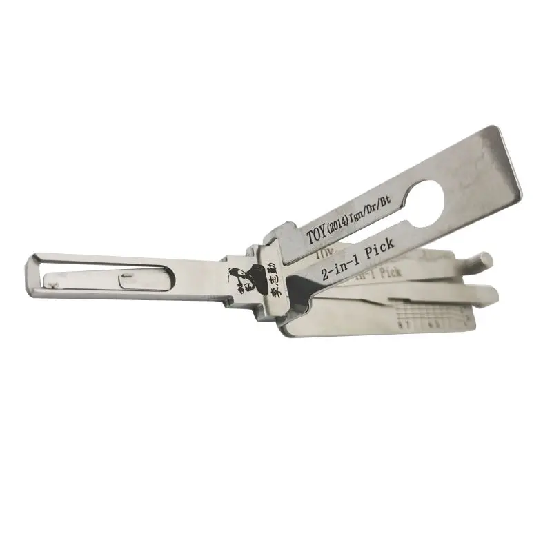 Original Lishi TOY(2014) 2 in 1 Lock Pick Decoder Ignition Car Door Open for the Latest Toyota Corolla Models Vertical Milling