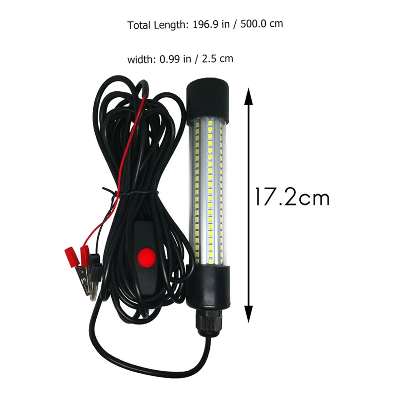 Boat Yachts 12V LED Underwater Submersible Fishing Light Night Boat Attract Fish Lamp Green Light