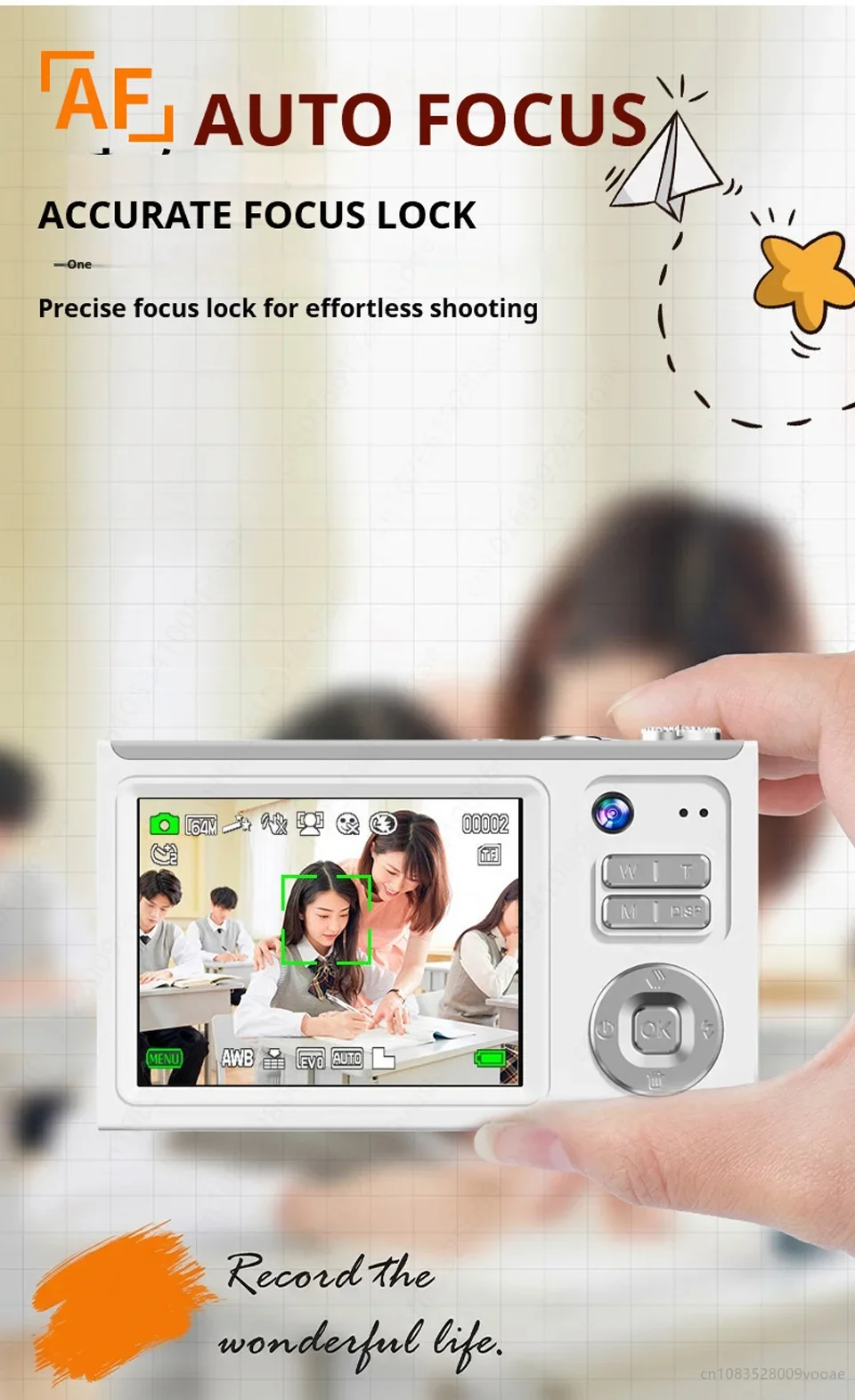 Lenovo XJ22 4K Digitalkamera 1000mAh 64MP HD Schüler-CCD-Kamera mit Anti-Shake-Funktion 2,8-Zoll-Bildschirm Selfie-Kamera für Kinder und Erwachsene Geschenk – Detail 7