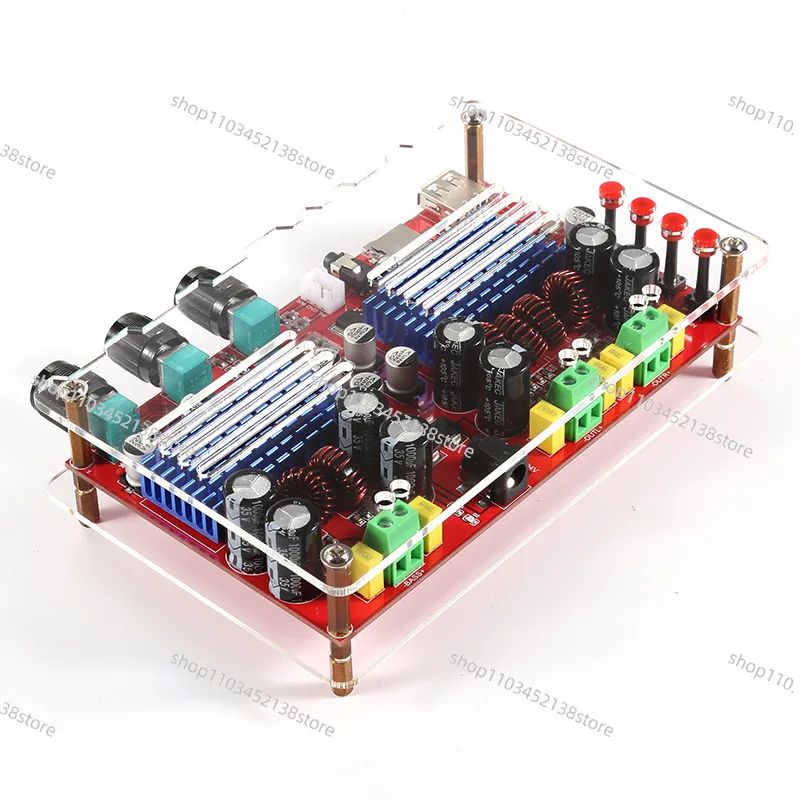 

XH-M560 Высокая мощность TPA3116D2 Bluetooth 2.1 Плата цифрового усилителя мощности U-диск TF-карта декодирования DC12-24V