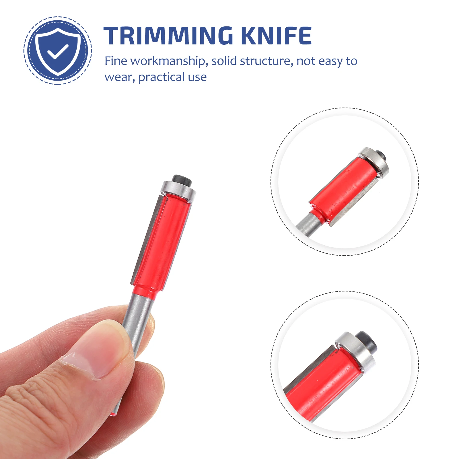 

4pcs Router Bits Flush Trim Woodworking Cutter Laminate Trimming Tool Adjustable Bearings High Strong Durable