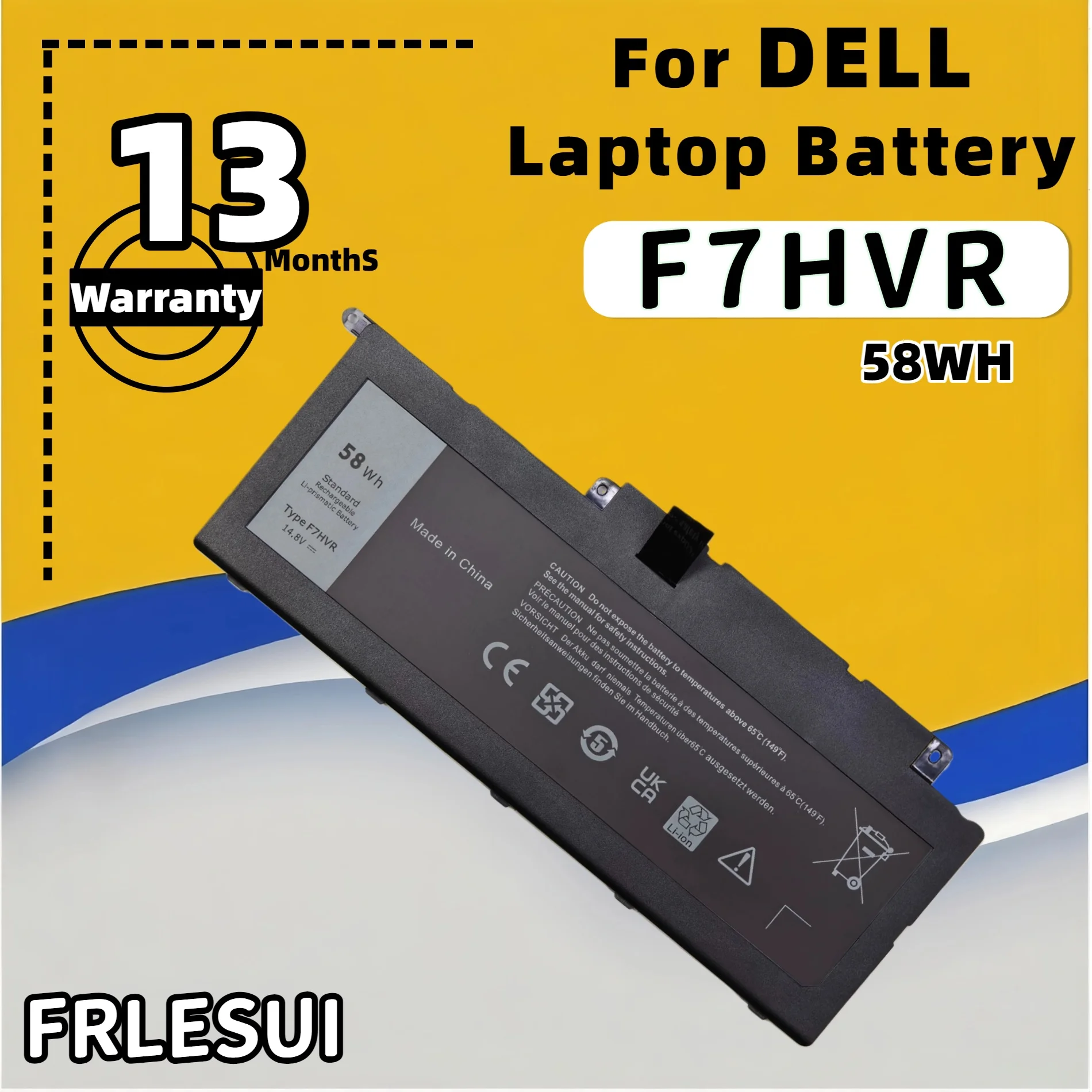 

FRLESUI Battery F7HVR For DELL Inspiron 15-7537 Series 15-7547 15-7548 15-7737 17-7737 N7437 15R 5545 15 5547 17-7746