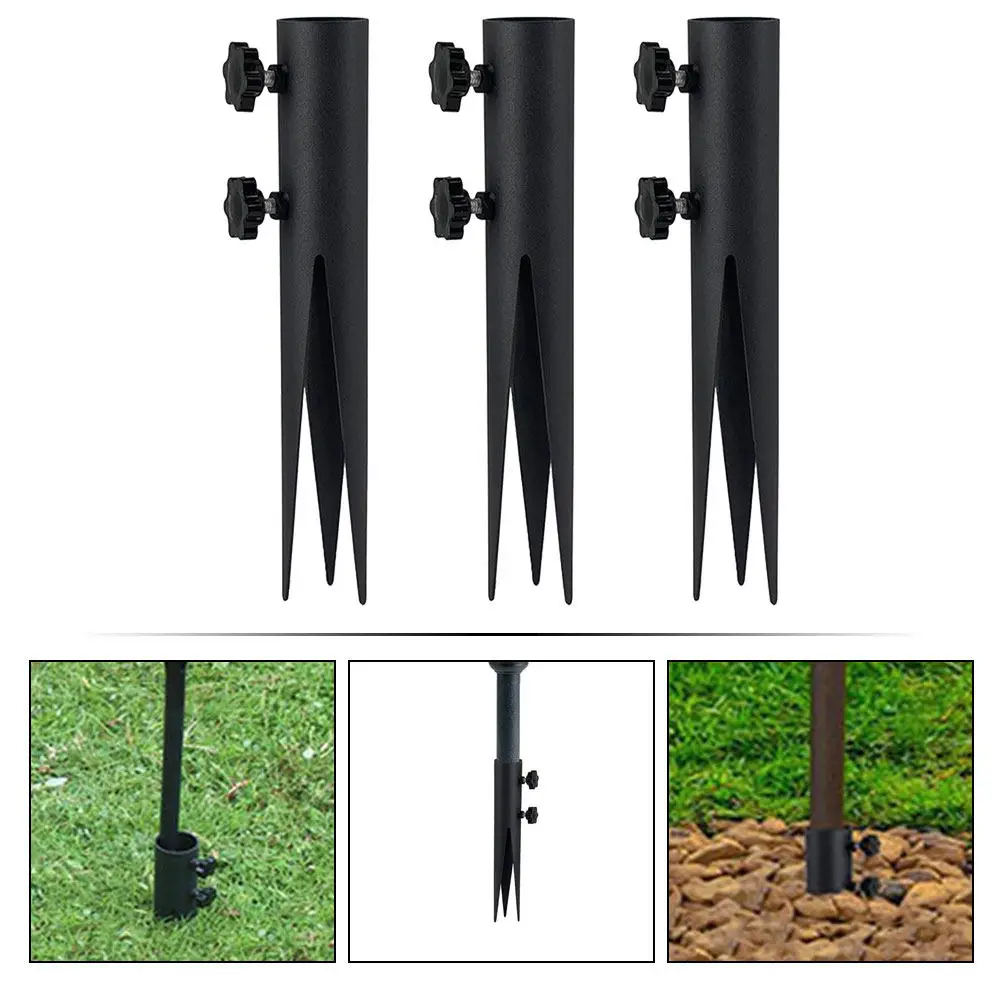 4Pcs Premium Metal Light Stakes Outdoor Ground Spikes for Landscape Lighting Weatherproof Steady Fix Replacement for Yard