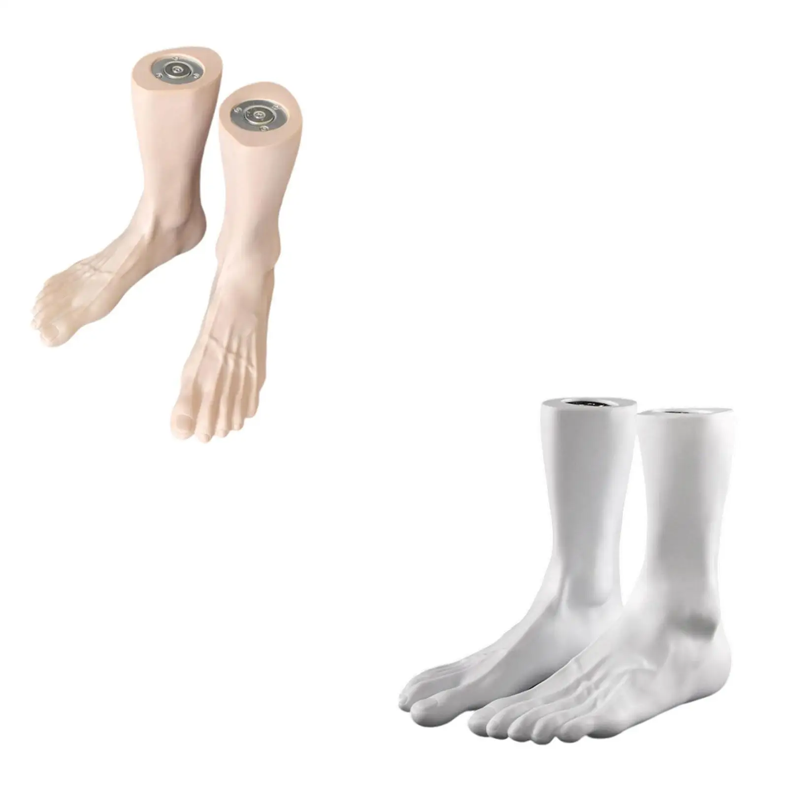 

PVC Mannequin Foot Men Shoe Socks Flat Bottom Male Foot Display Ankle Bracelet Chains