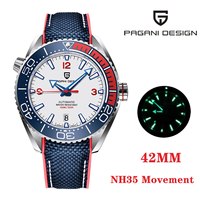 PAGANI DESIGN Classic Luxury Men Automatic Watch Sapphire Glass Mechanical Wristwatch Stainless Steel 100M Waterproof Watches