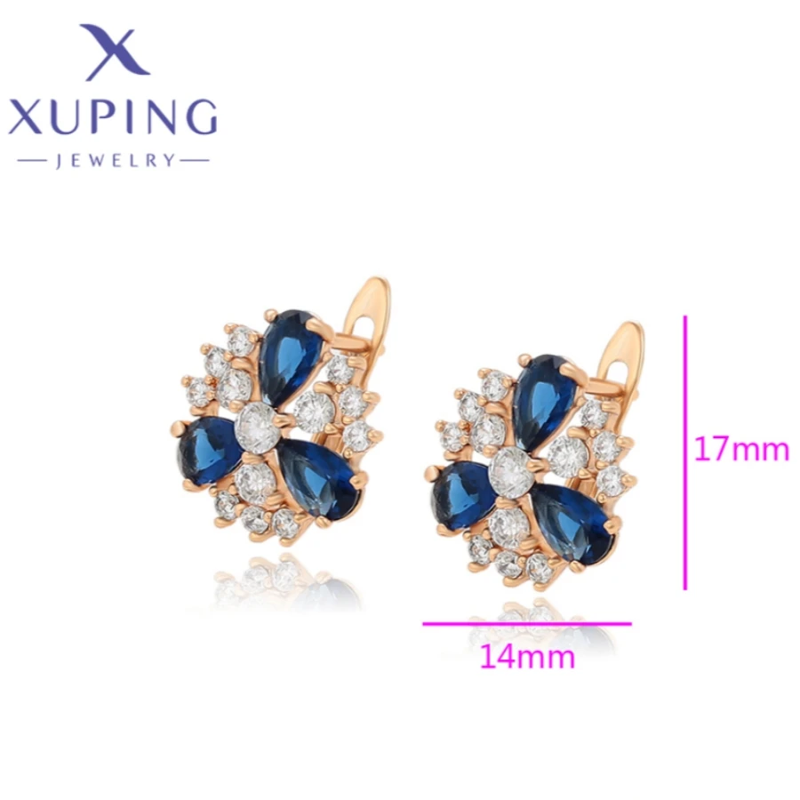 Xuping Jewelry New Fashionable Exquisite Simple Gold Color Piering Earrings for Women Schoolgirl Popularity Girl Gift S00078118