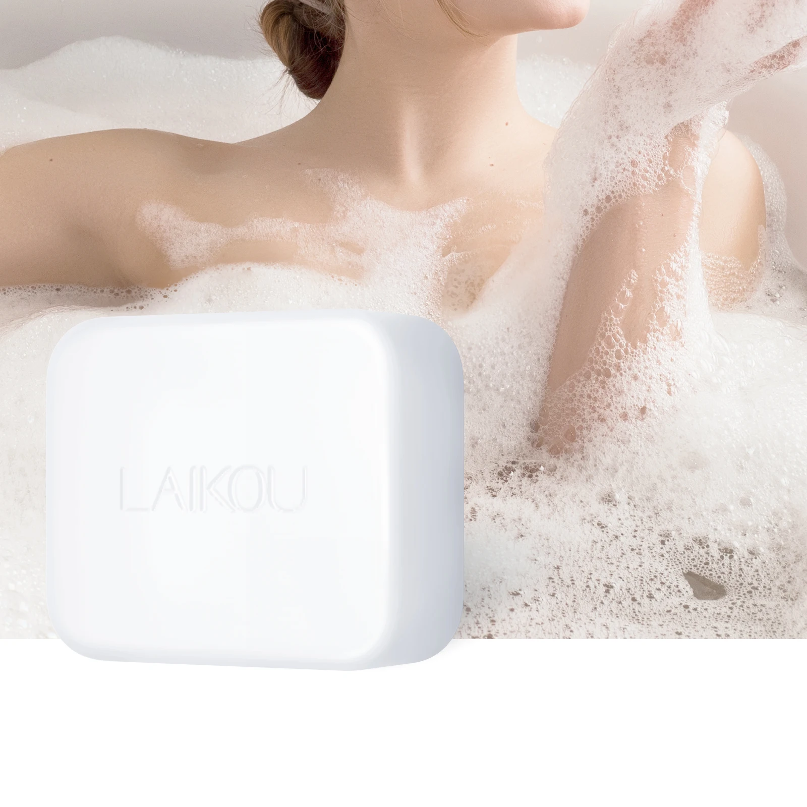 LAIKOU 110g Milk Nourishing Soap Gentle Cleanser Non-Drying Formula for Soft And Smooth Skin image 2