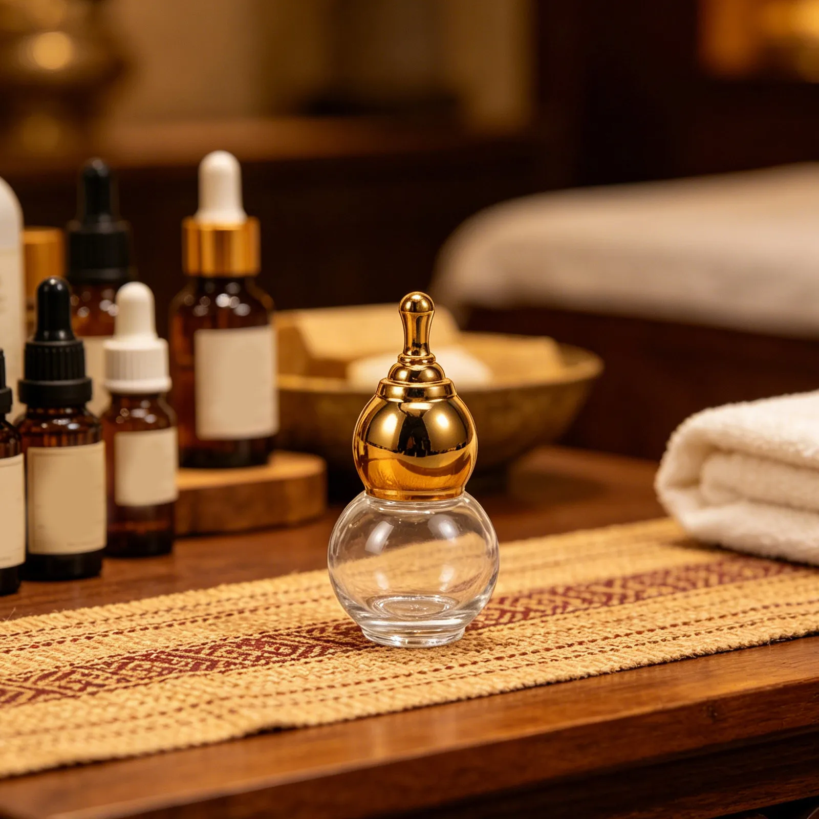 8pcs-30ml-gourd-aromatherapy-vial-refillable-essential-oil-bottle-glass-sample-container-portable-travel-perfume-massage-oil-jar