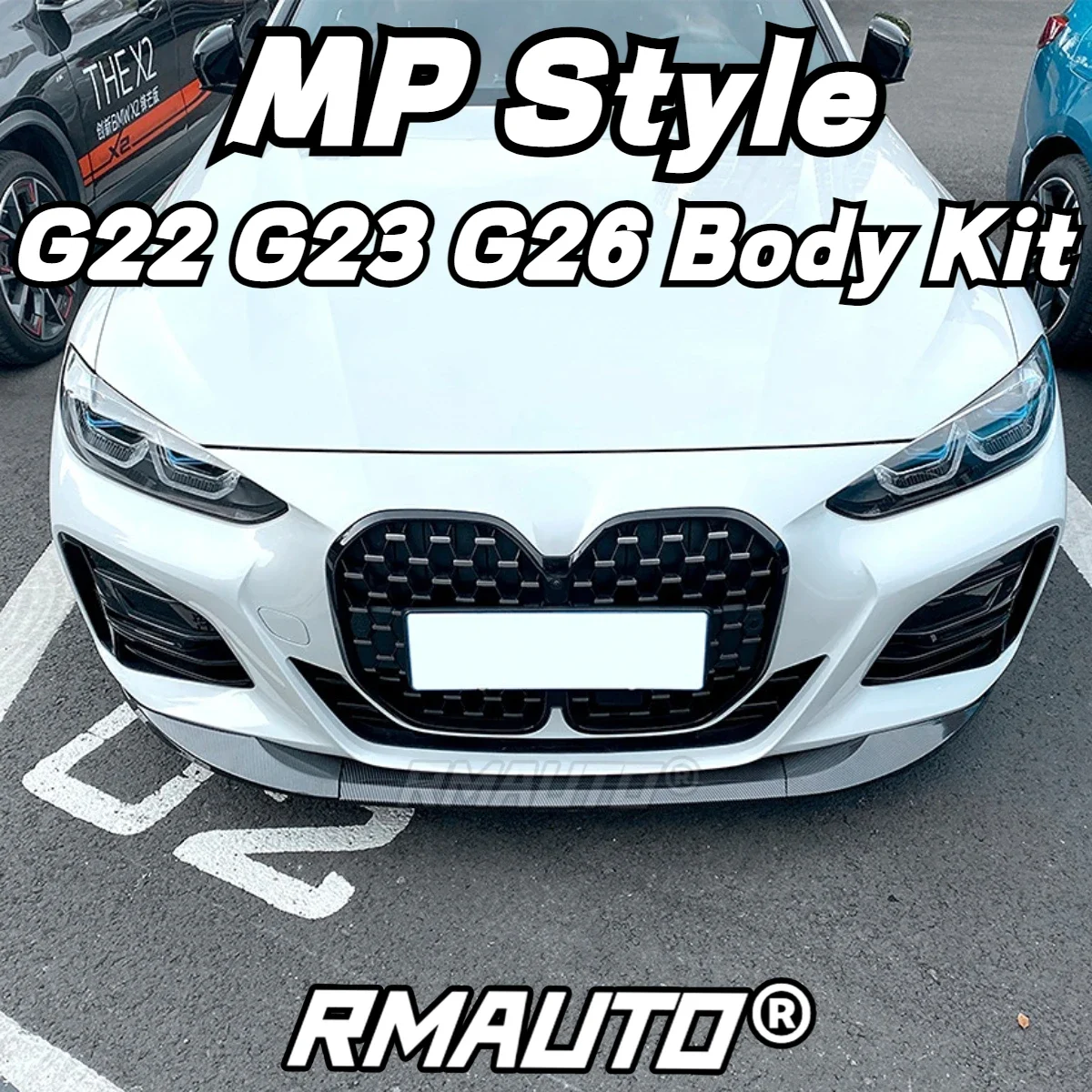 

G22 G23 G26 Front Lip MP Style Car Front Bumper Splitter Lip Spoiler Diffuser Body Kit for BMW 4 Series G22 G23 G26 2020-2023