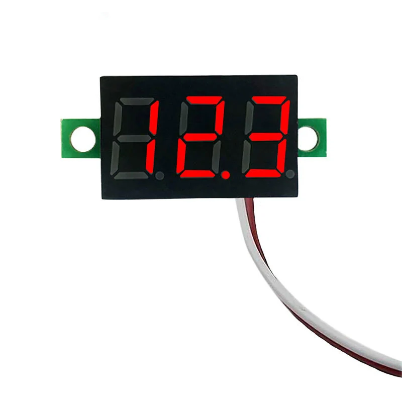 DC5-30V mini misuratore di tensione digitale cc a LED a due fili da 0.28 pollici con display digitale regolabile e protezione inversa