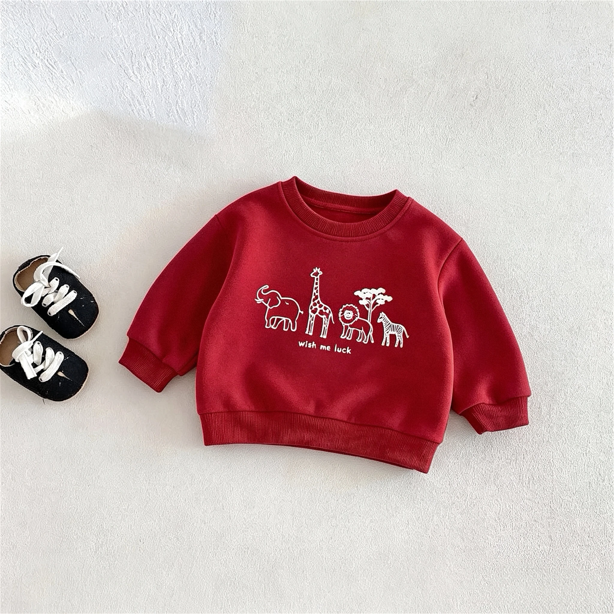 Autumn Sweatshirt For Children's Wear Tops Long-sleeved Toddler Costume Simple Casual Fashion Crewneck Hoodie Baby Girl Clothes