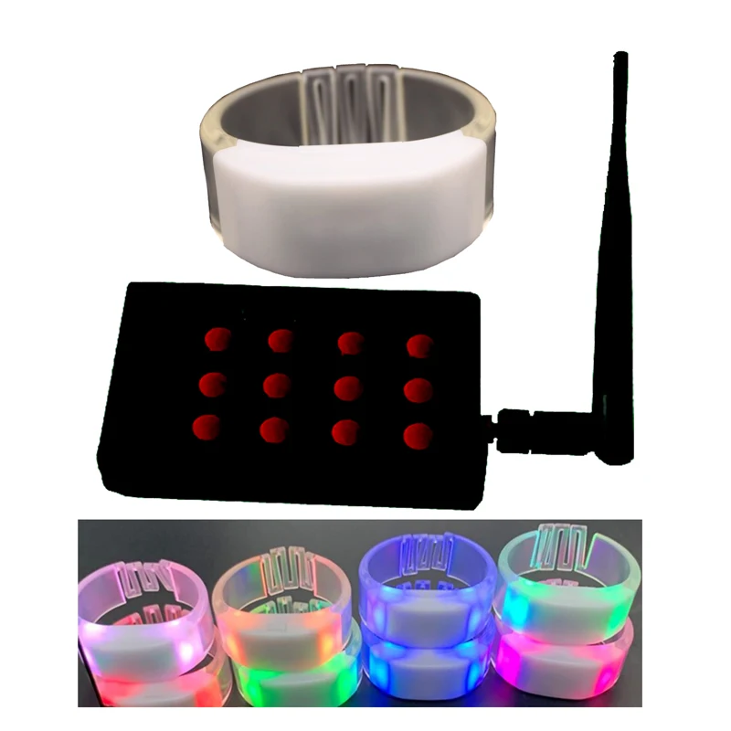 LED Flash Bracelets for Event, Glowing Light Up Wrist Band, Radius 100 meter, Music Party, Concert, 500 PCs/Lot