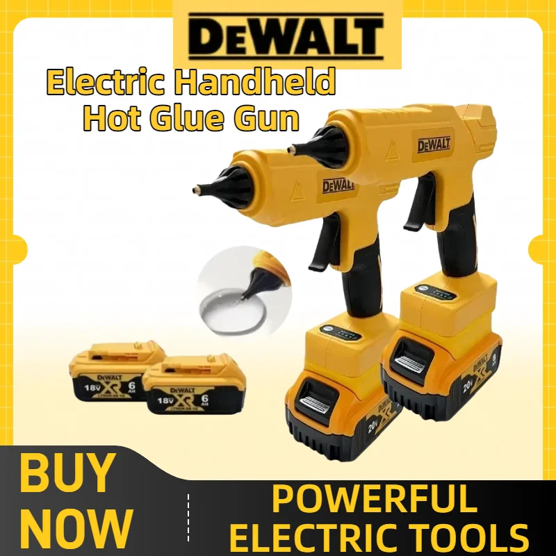 Dewalt Handheld Cordless Electric Hot Melt Glue Gun Welding Tool Equipped with Anti‑Scald Nozzle for DIY Craft Home Repair Work