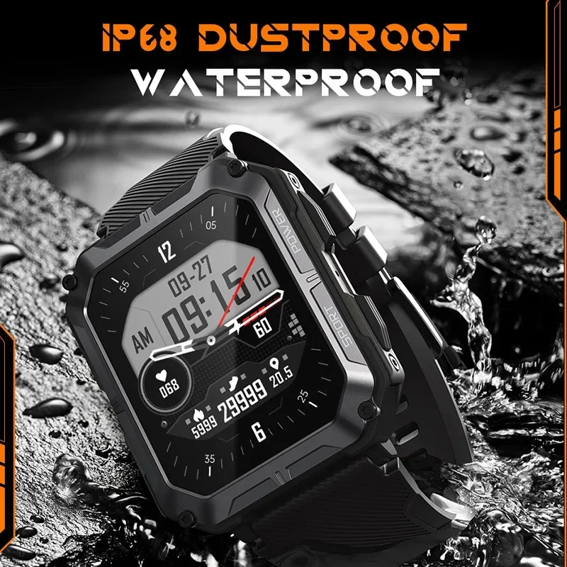 Military Smart Watch Men Waterproof IP68 BT Call Fitness Tracker 123 Sports Intelligent Wirst Band Smartwatch for Android Phone