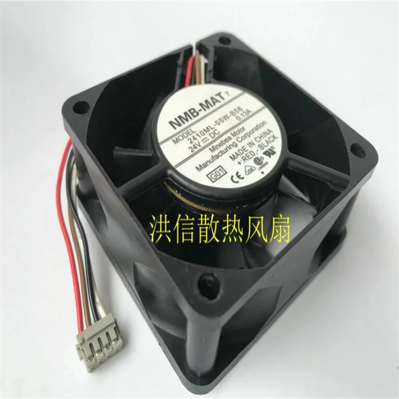 Wholesale: original NMB 2410ML-05W-B56 6025 DC24V 0.13A  4-wire inverter cooling fan