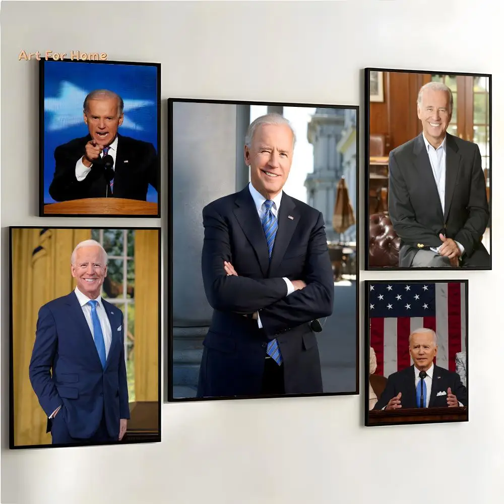 Politician Publicfigure Biden Painting Calligraphy Canvas Art Decor Poster Mural Living Room Decor Gifts