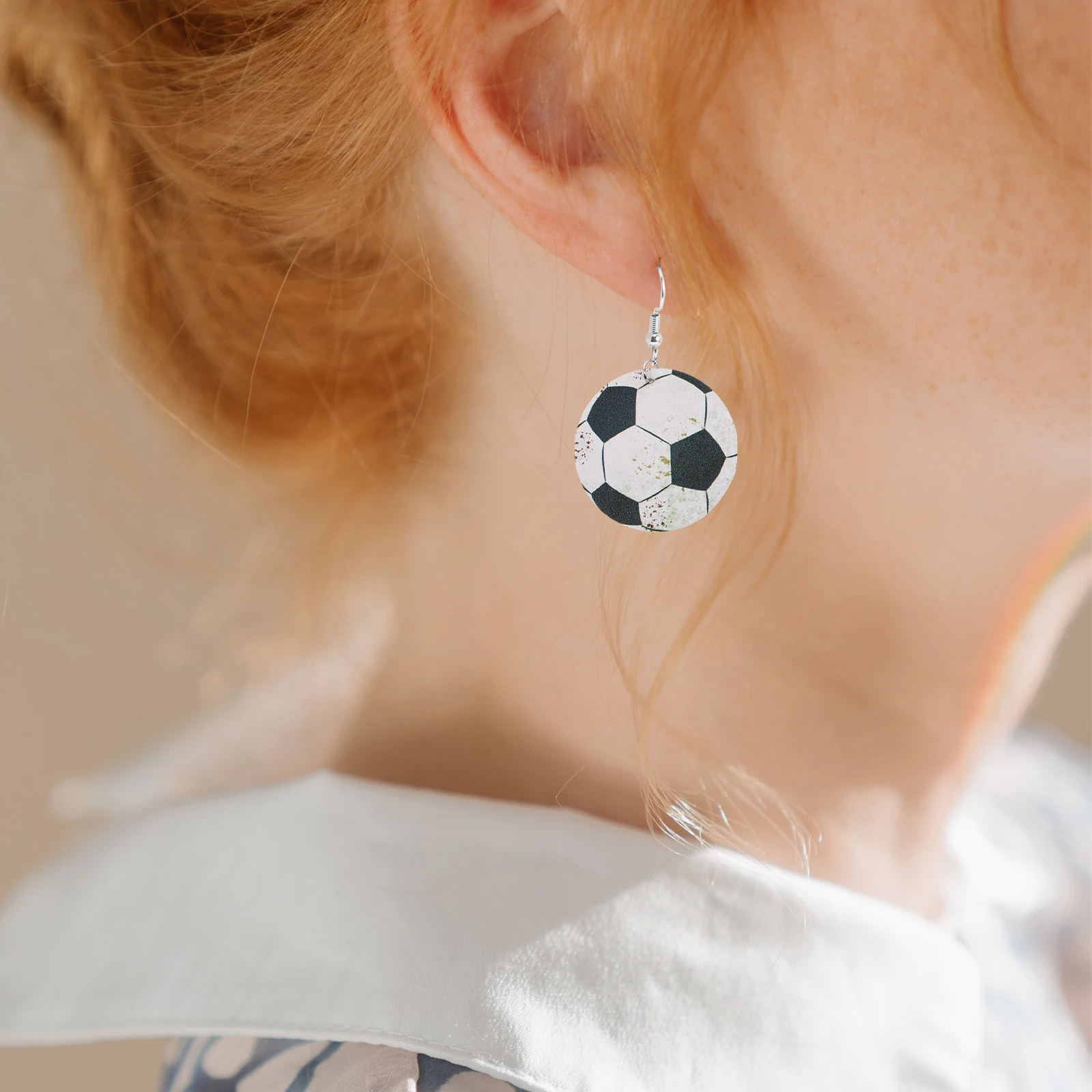 

Football Earrings For Women Pu Dangle Earrings Sports Game Costume Jewelry Birthday Gift Elegant Casual Ear