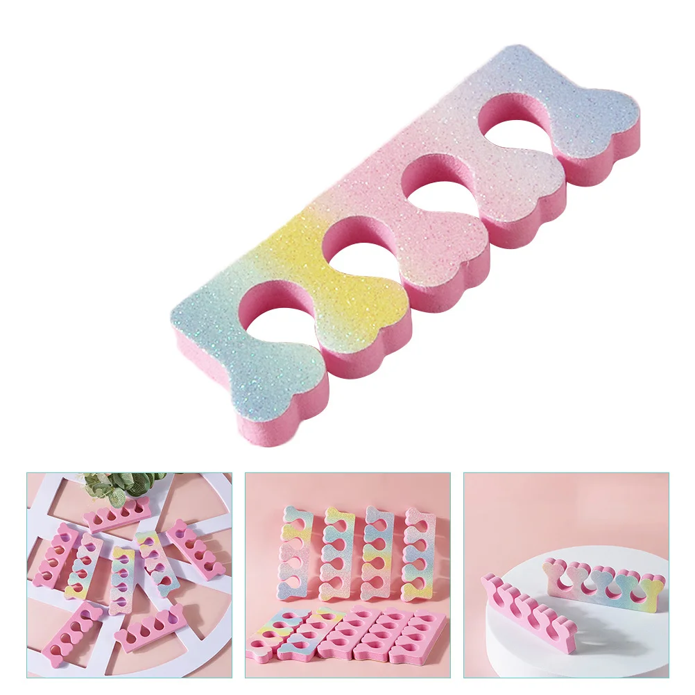 

30 Pcs Nail Art Toe Dividers Finger Splitter Creative Separator Pink Separators