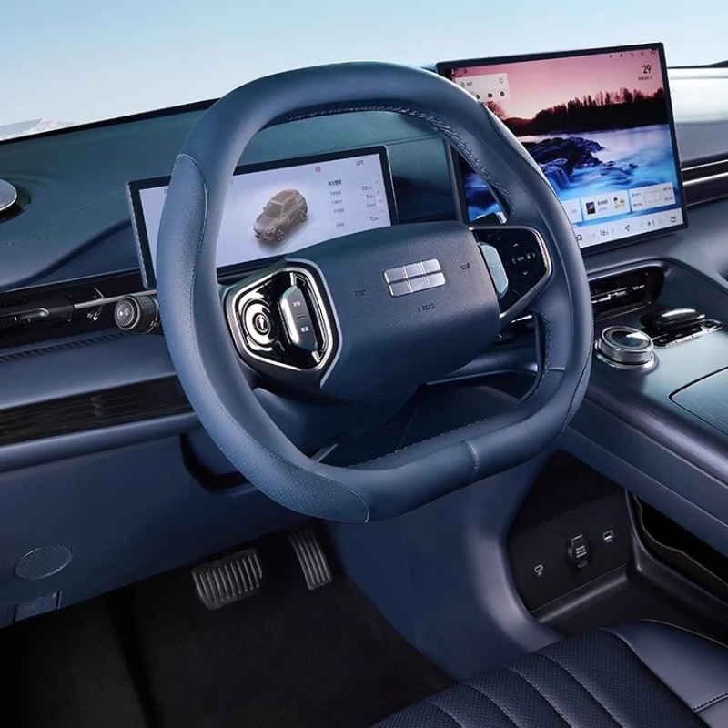 

For Geely EX5 Steering Wheel Cover Special for All Seasons Non-slip, Sweat-absorbing Punching and Breathable Interior Products