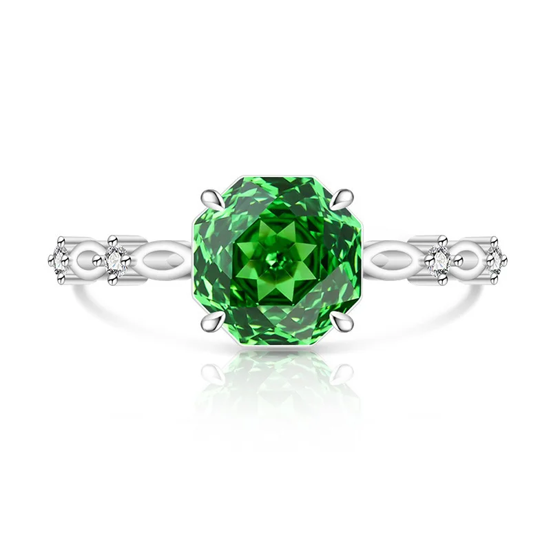 Women's 925 Sterling Silver Rose Cut Diamond Ring