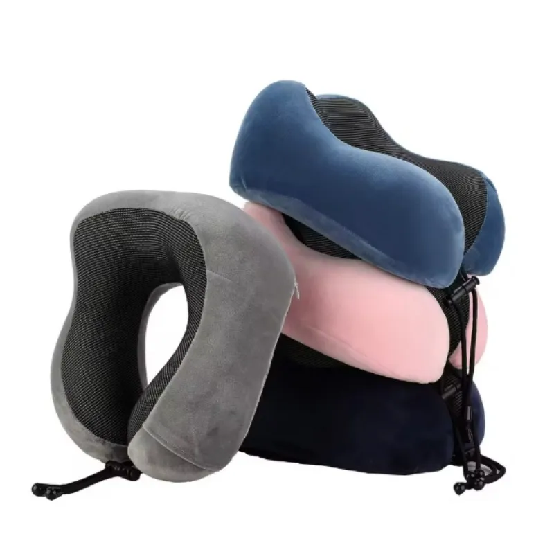1pc U Travel Memory Cotton Pillow NeckMotor Cars And Aeroplanes NapMagnetic Fabric Ushaped