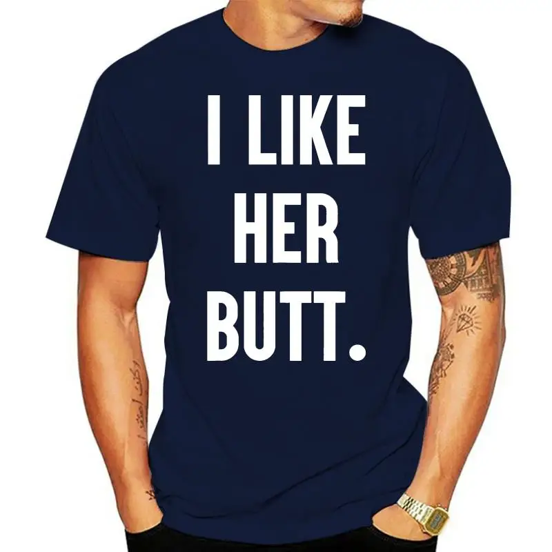 I Like His Beard Her Butt T Shirt Couple Honeymoon Valentines Gift Hubby Wifey Short Sleeves Cotton T-Shirt Fashion