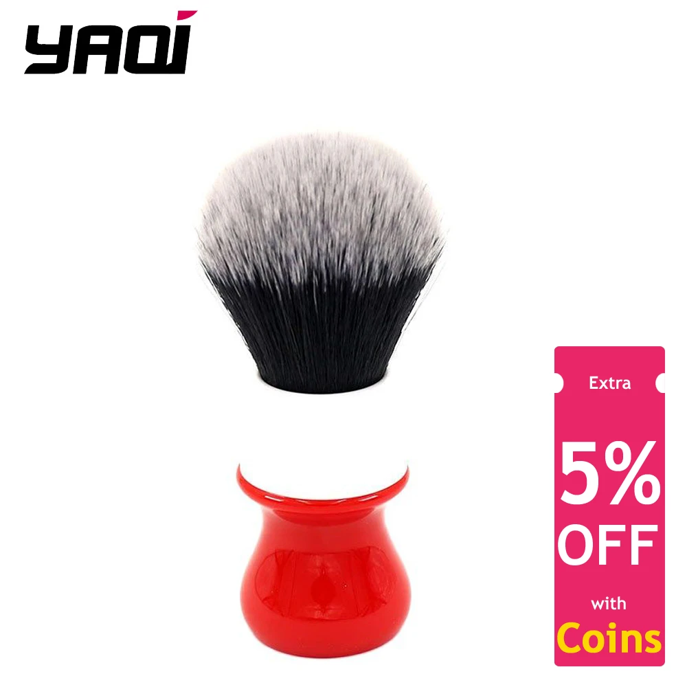 Yaqi-Escova de Barbear Masculina com Nó Tuxedo, Versão Ferrari Rough Complex Branco, 26mm