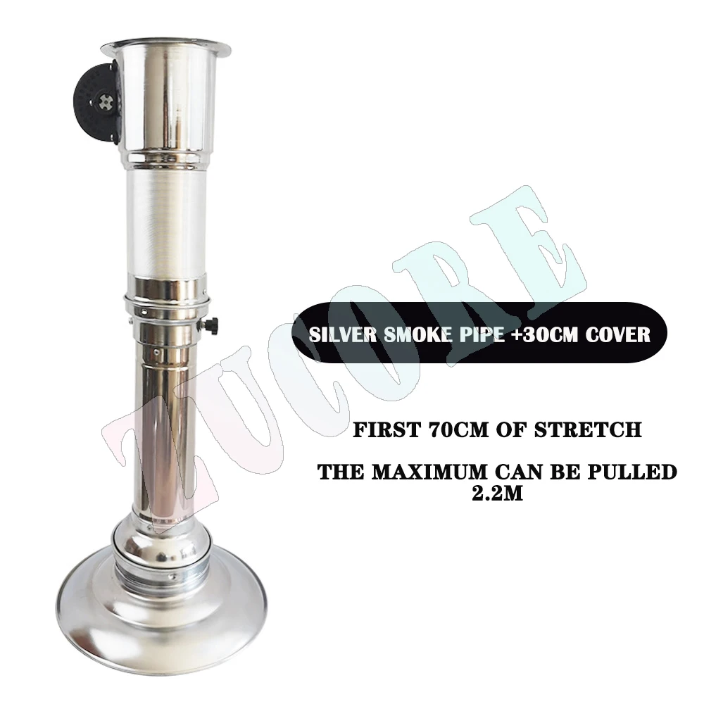 Barbecue Telescopic Smoke Exhaust Pipe Ventilation Pipe Barbecue Grill Equipment Smoking Hood Chimney