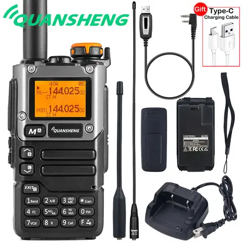 Quansheng UV K5 (8) 워키토키 AM FM 양방향 라디오 커뮤터 스테이션 햄 무선 세트, 장거리 리시버 Quansheng UV-K6 Quansheng UV K5 (8) 워키토키 AM FM 양방향 라디오 커뮤터 스테이션 햄 무선 세트, 장거리 리시버 Quansheng UV-K6