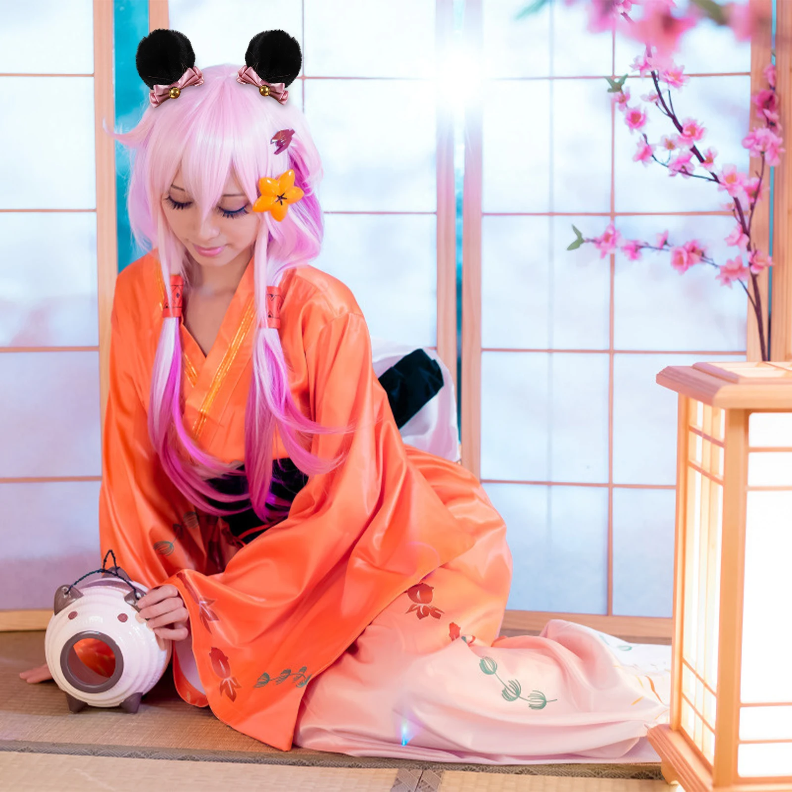 

1 set 1 Set Bear Tail Ears Clips Kawaii Cosplay Accessories For Halloween Party Costume Festival Bows Women Girls Reusable Long