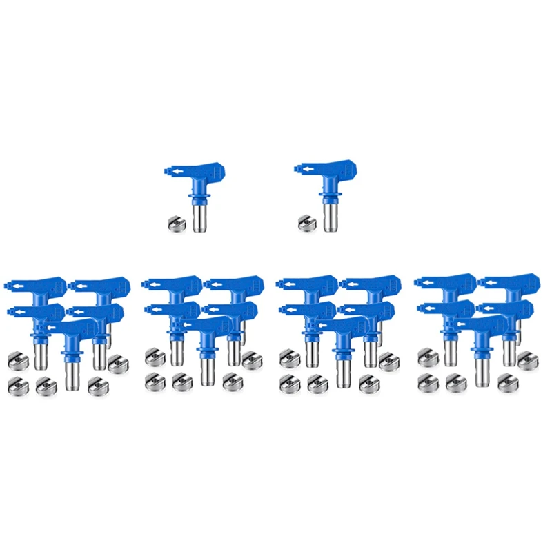 

22Pcs/Set Reversible Spray Tip Nozzles Paint Spray Tips Airless Sprayer Nozzles Airless Sprayer Spraying Machine Parts Blue