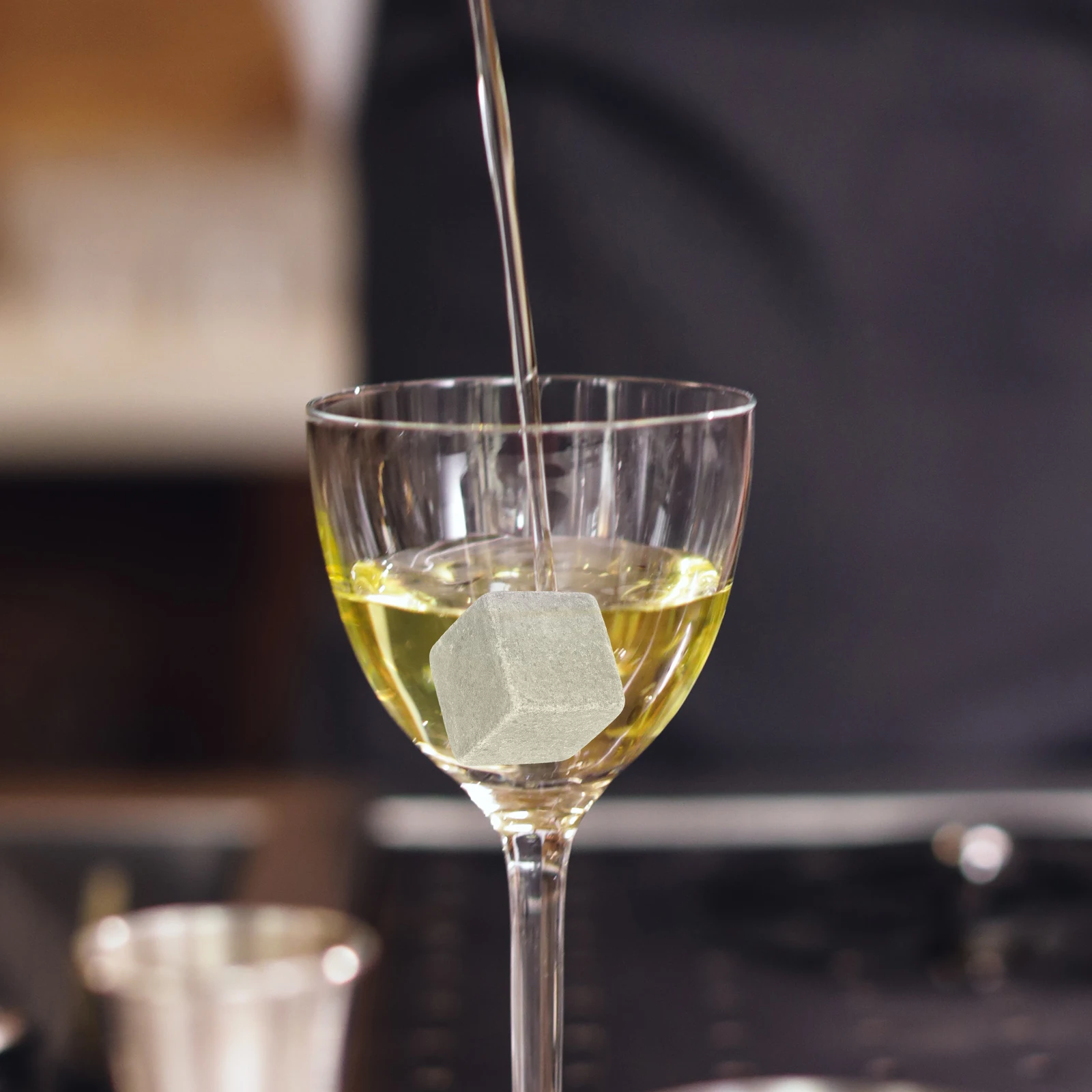 

12 Pcs Whiskey Stone Ice Cubes Beverage Chilling Stones Birthday Present for Drinks Freezer Reusable Cooling Grey