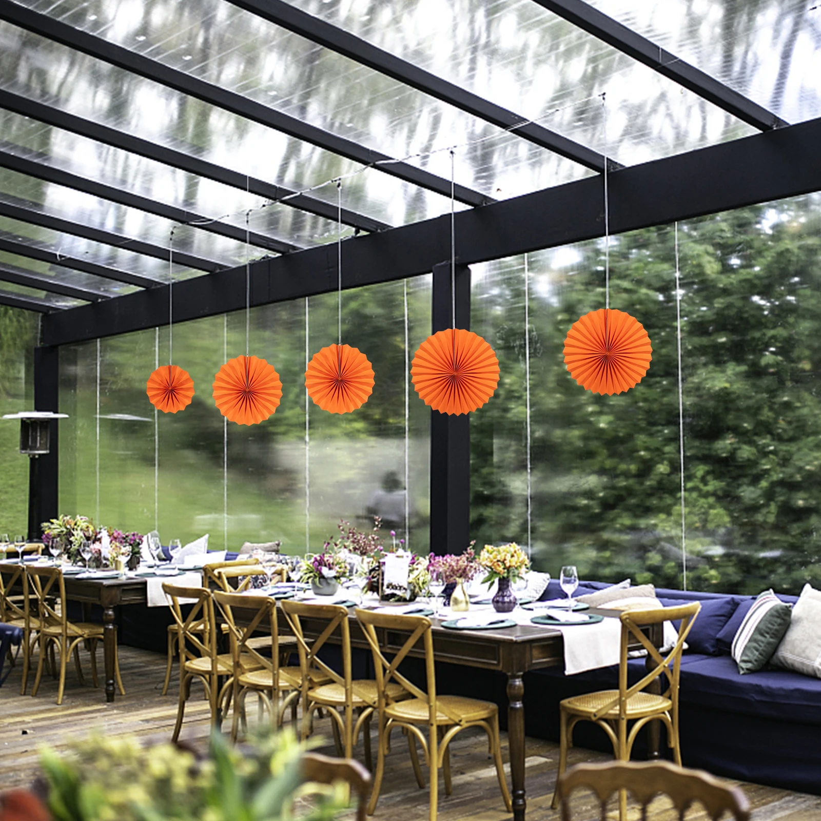 

Decorations Happy Character Folding Fan Wedding Favors Fans Hanging Paper Party