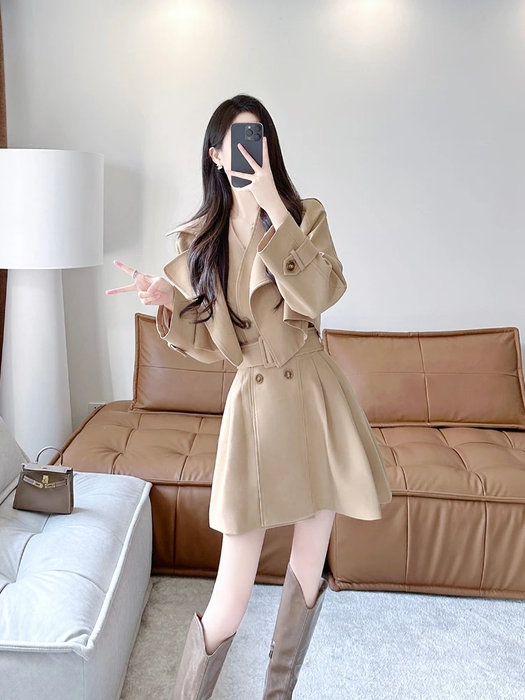 

Профессиональный женский костюм-двойка из смесового хлопка, весна 2024, модный, стильный, красивый, для работы