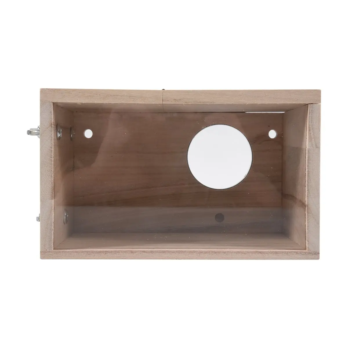【ABFS】Parakeet Nesting Box Transparent Bird House for Cage Wood Breeding Box for Parrot Parakeet Cockatiel Lovebirds