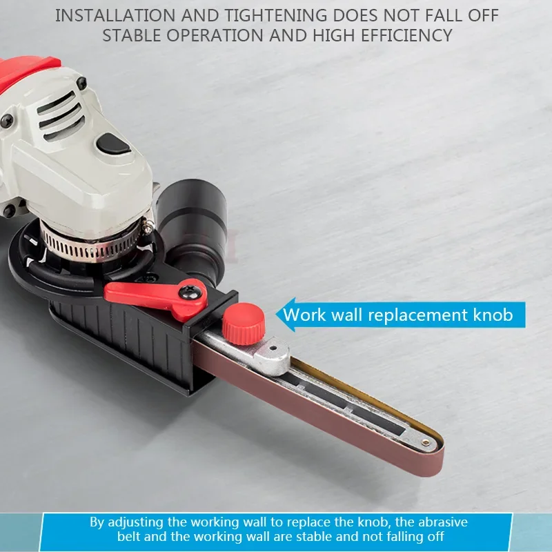 220V/750W Handheld Small Belt Machine Multi-Function DIY Metal Angle Grinder Belt Polishing And Grinding Machine