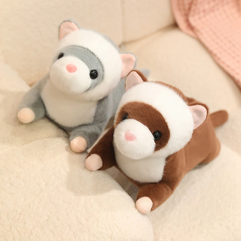 

Мягкая плюшевая игрушка-хорька 50/60 см, лежащая, теплая и уютная, декоративная подушка-животное, забавный домашний декор