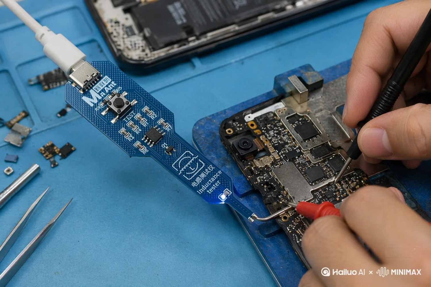 Inductance Tester Motherboard Coil Tester functional Inductor Detector Repair Electromagnetic Induction Quick Fault Check