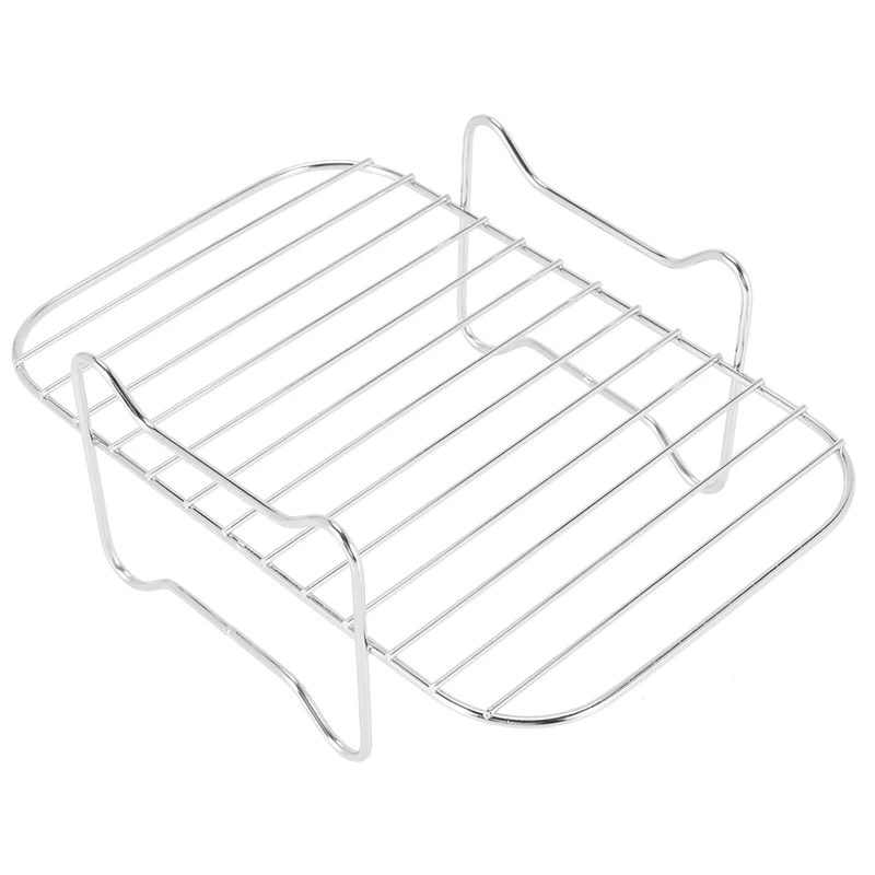 FSLH Air Fryer Rack For Ninja DZ201/DZ401 Foodi Accessories Stainless Steel Multi-Layer Stackable Dehydrator Rack