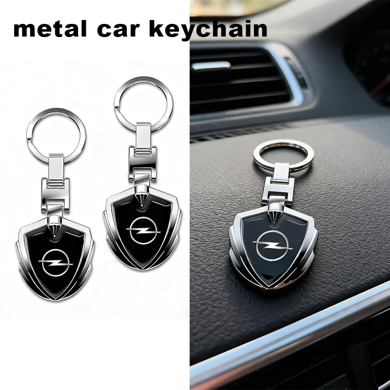 1/2pcs Car Keyring Holder Metal Keychain Ring Pendant For Opel Corsa Astra Insignia Vectra Zafira Meriva Mokka Grandland Vivaro