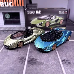 TSC 1/64 Lamborghini Lightning Convertible Edition Car Alloy Motor Vehicle Diecast Metal Model Kids Xmas Gift Toys for Boys