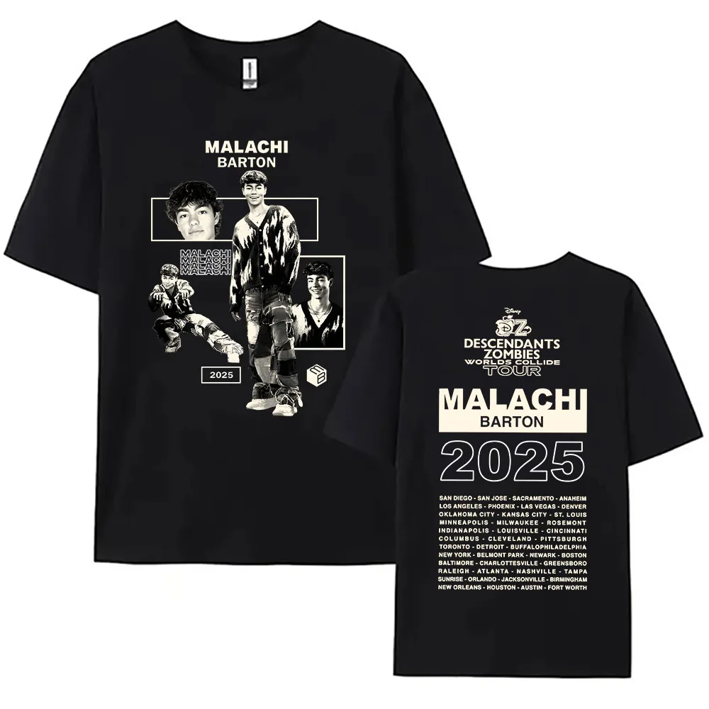 Malachi Barton Graphic Tshirts Zzombies Worlds Collide Tour 2025 T-shirt Short Sleeve Cotton Female T Shirt Streetwear Women Tee
