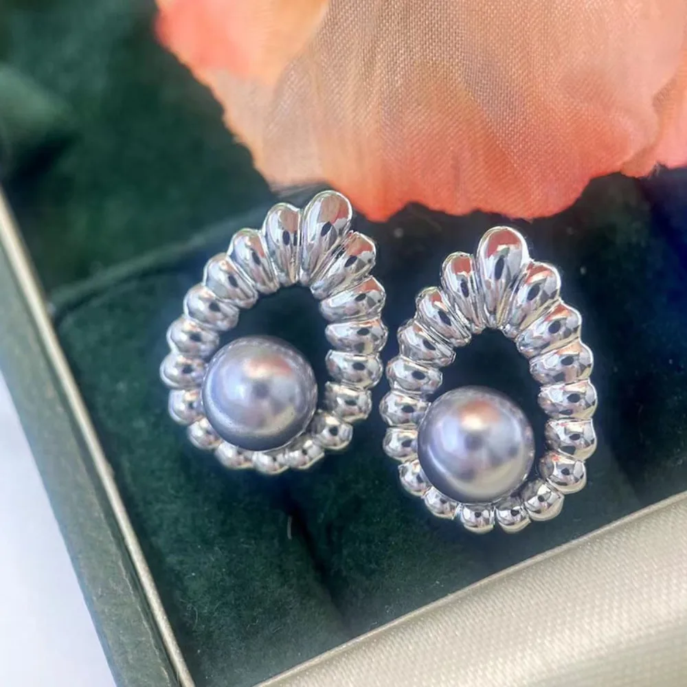 

6PCS S925 Sterling Silver Needle 18K Gold Wrapped Plated Brass Earring Settings Diy Jewelry Pearl Earrings Accessories