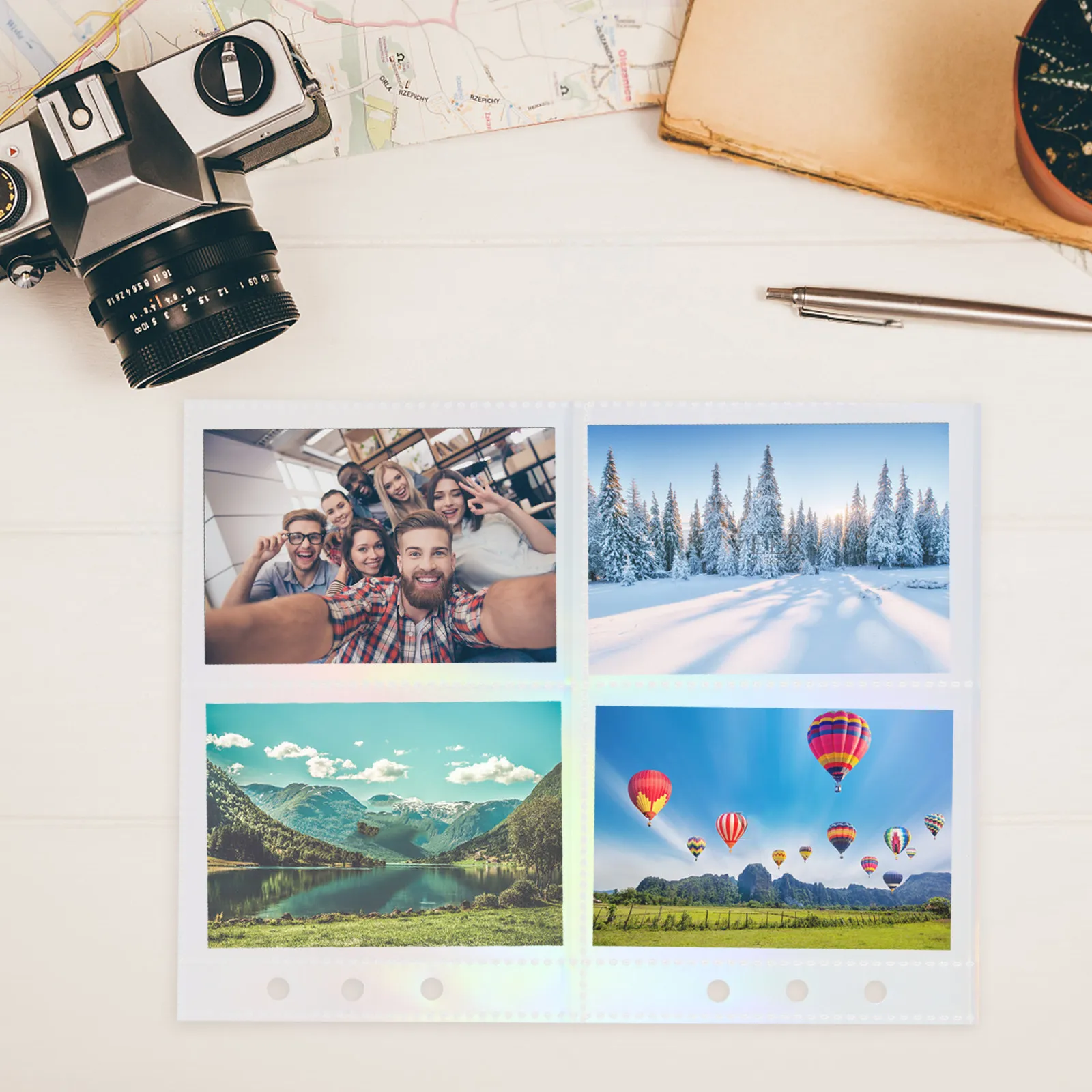 

3 Books Clear Card Album Refill Pages Transparent Photo Sleeve Protection Postcards Coupons Collectibles Postcard Sleeves