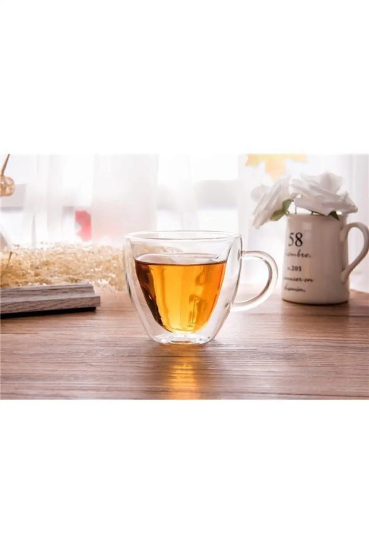 Single Double Walled Heart Mug 250 ml You can use it in your tea and coffee hours, charming design