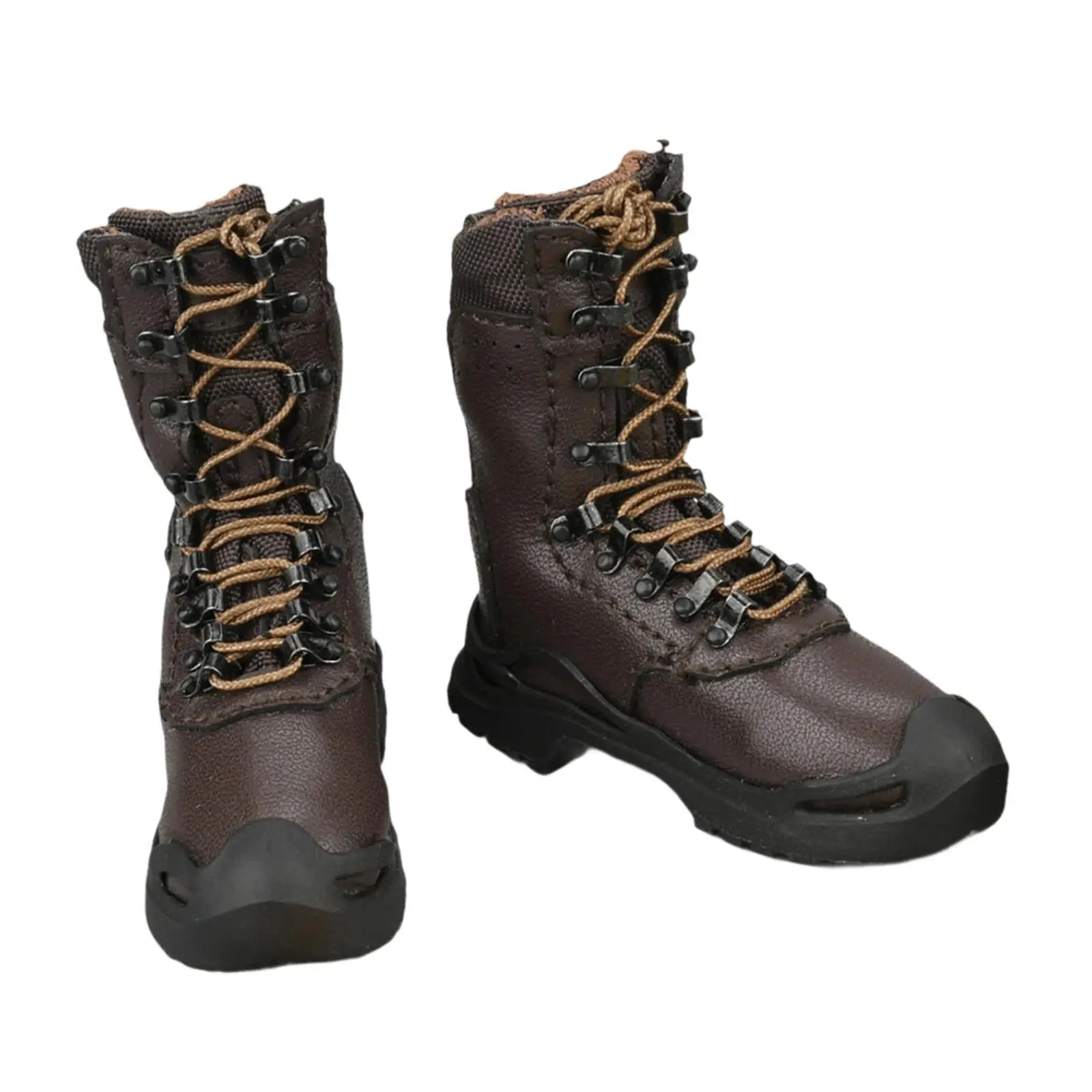 1:6 Scale Miniature Lace up Boot Work Boots Dolls Dress up Accessory Low Heel