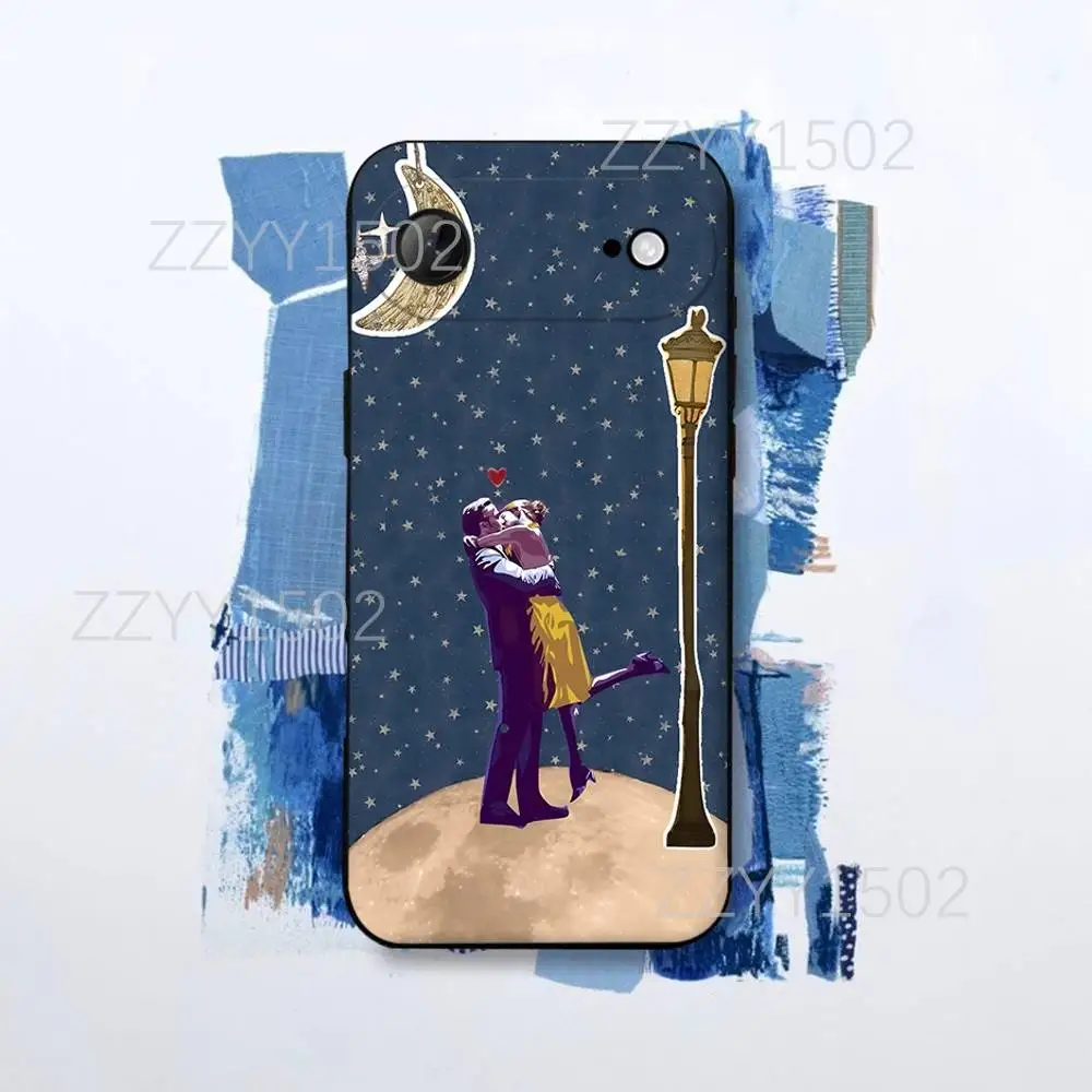 Чехол для телефона L-LaLaLand Movie для iPhone 17,16,15,14,13,12,Pro,Max,Plus,E,SE4,Air,Mini Black Funda Shell